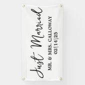 Een kleine Retro gewoon gehuwde autobanner Spandoek (Verticaal)