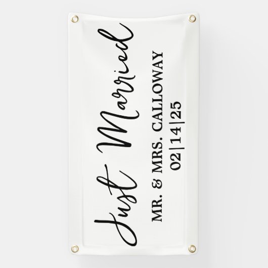 Een kleine Retro gewoon gehuwde autobanner Spandoek (Verticaal)