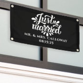 Een kleine Retro gewoon gehuwde autobanner Spandoek (Buitenkant Gebouw)