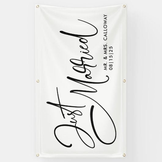 Een kleine Retro gewoon gehuwde autobanner Spandoek (Verticaal)