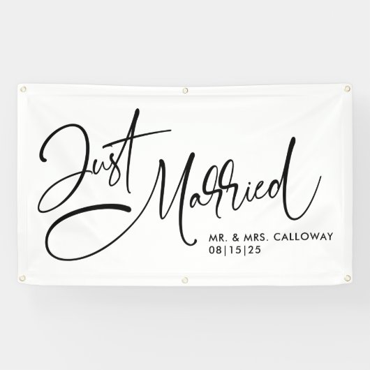 Een kleine Retro gewoon gehuwde autobanner Spandoek (Horizontaal)