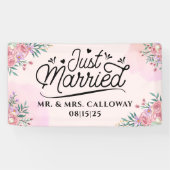 Een kleine Retro gewoon gehuwde autobanner Spandoek (Horizontaal)