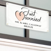 Een kleine Retro gewoon gehuwde autobanner Spandoek (Buitenkant Gebouw)