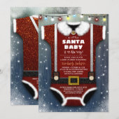 Een kleine Santa Baby is op de weg Boy Baby shower Kaart (Voorkant / Achterkant)