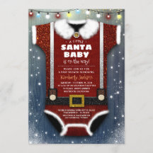 Een kleine Santa Baby is op de weg Boy Baby shower