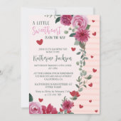 Een kleine schat valentijn hartjes babyfeestje kaart (Voorkant)