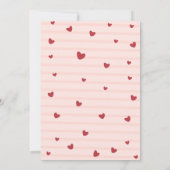 Een kleine schat valentijn hartjes babyfeestje kaart (Achterkant)