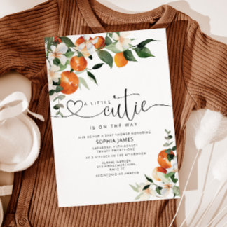 Een kleine schatje baby shower uitnodiging