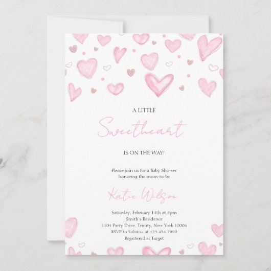 Een kleine schatje is onderweg kaart (Voorkant)