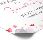 Een kleine schatje Valentijn Baby shower Welkom Poster (Hoek)