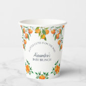 Een kleine schattige Oranje citrus Baby brunch Papieren Bekers (Voorkant)