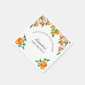 Een kleine schattige Oranje citrus Baby brunch Servet (Hoek)