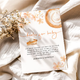 Een kleine schattige taart bakt | Baby Shower Informatiekaartje