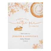 Een kleine schattige taart bakt | Baby Shower Perfect Poster (Voorkant)