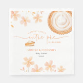 Een kleine schattige taart bakt | Baby Shower Servet (Voorkant)