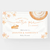 Een kleine schattige taart bakt | Baby Shower Spandoek (Horizontaal)