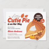 Een kleine schattige taart op haar weg Herfst Baby Kaart (Voorkant)