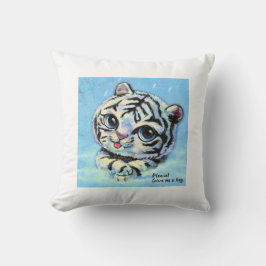 Een kleine schattige tijgerkat, geef me alsjeblief kussen