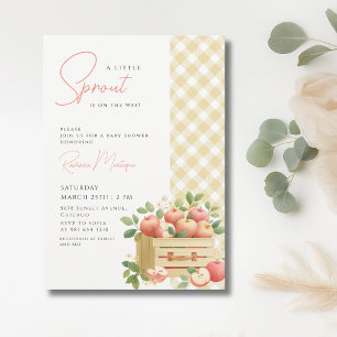 Een Kleine Scheut Appelkist Geruit Baby Shower Kaart
