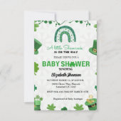 Een kleine shamrock baby shower uitnodiging (Voorkant)
