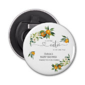 Een kleine Sinaasappel knop flesopening Button Flesopener (Voorkant)