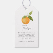 Een kleine Sinaasappel van Cutie Baby shower Cadeaulabel (Voorkant)