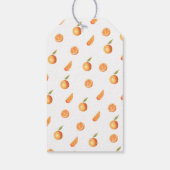 Een kleine Sinaasappel van Cutie Baby shower Cadeaulabel (Achterkant)