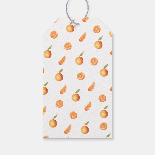 Een kleine Sinaasappel van Cutie Baby shower Cadeaulabel (Achterkant)