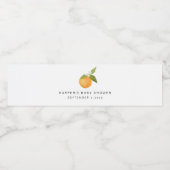 Een kleine Sinaasappel van Cutie Baby shower Waterfles Etiket (Enkel label)