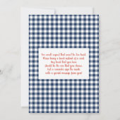 Een kleine Slugger Baby shower Boy Invitation Kaart (Achterkant)