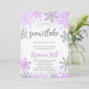 Een kleine Sneeuwvlok Baby Shower Uitnodiging