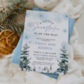 Een Kleine Sneeuwvlok Blauw Winter Baby Borrel Kaart