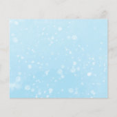 Een kleine sneeuwvlok Blue Baby shower Advice Card (Achterkant)