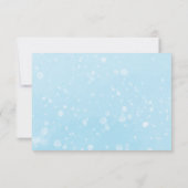 Een kleine sneeuwvlok Blue Baby shower Advice Card Kaart (Achterkant)