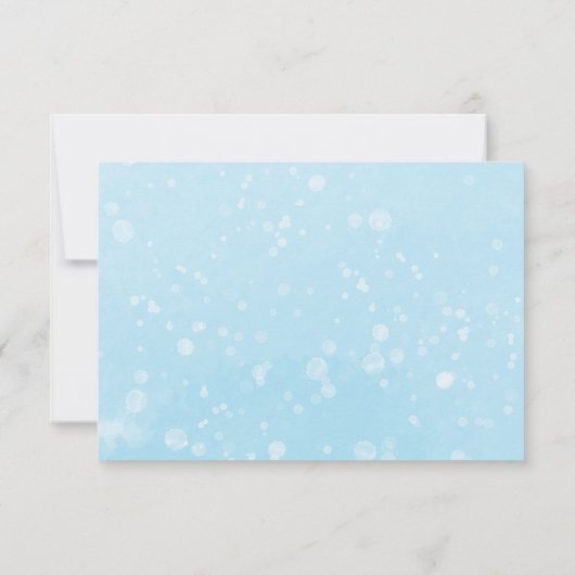 Een kleine sneeuwvlok Blue Baby shower Advice Card Kaart (Achterkant)