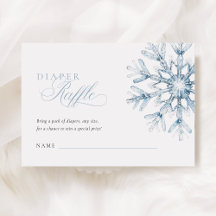 Een kleine sneeuwvlok Boy Baby shower luier Raffle