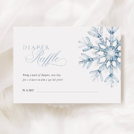 Een kleine sneeuwvlok Boy Baby shower luier Raffle Informatiekaartje