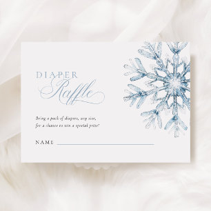 Een kleine sneeuwvlok Boy Baby shower luier Raffle Informatiekaartje