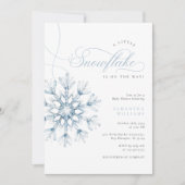 Een kleine sneeuwvlok Boy Baby shower Uitnodiging (Voorkant)