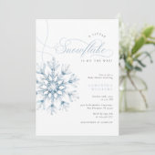 Een kleine sneeuwvlok Boy Baby shower Uitnodiging (Staand voorkant)