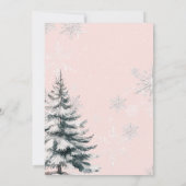 Een kleine sneeuwvlok is op de Way Girl Baby showe Kaart (Achterkant)