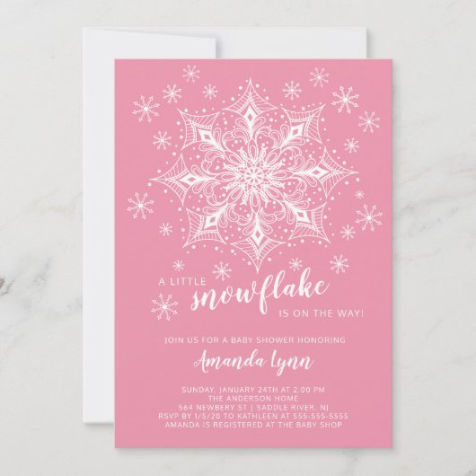 Een kleine sneeuwvlok is op de weg meisje Baby sho Kaart (Voorkant)