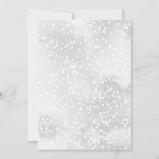 Een kleine sneeuwvlok is op weg naar het baby show kaart (Achterkant)