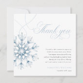 Een kleine sneeuwvlok jongen Baby shower dank je k Bedankkaart (Voorkant)