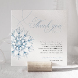 Een kleine sneeuwvlok jongen Baby shower dank je k Bedankkaart