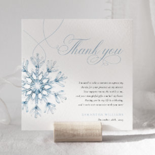 Een kleine sneeuwvlok jongen Baby shower dank je k Bedankkaart