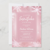 Een kleine sneeuwvlok meisje Baby shower Kaart (Voorkant)