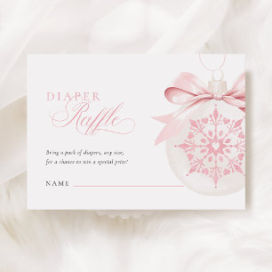 Een kleine sneeuwvlok meisje Baby shower luier Raf Informatiekaartje