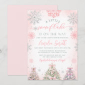 Een kleine sneeuwvlok meisje winter Baby shower Kaart (Voorkant / Achterkant)