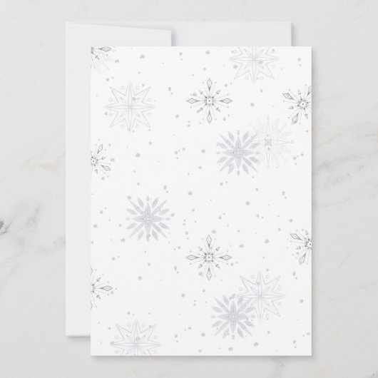 Een kleine sneeuwvlok op zijn weg Baby shower Kaart (Achterkant)